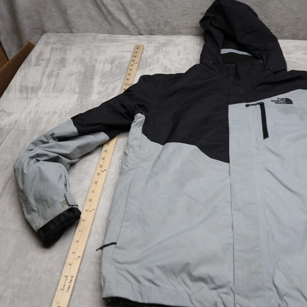 North Face Jacket Mens Large Grey Insulated Waterproof Removable Liner 3in1